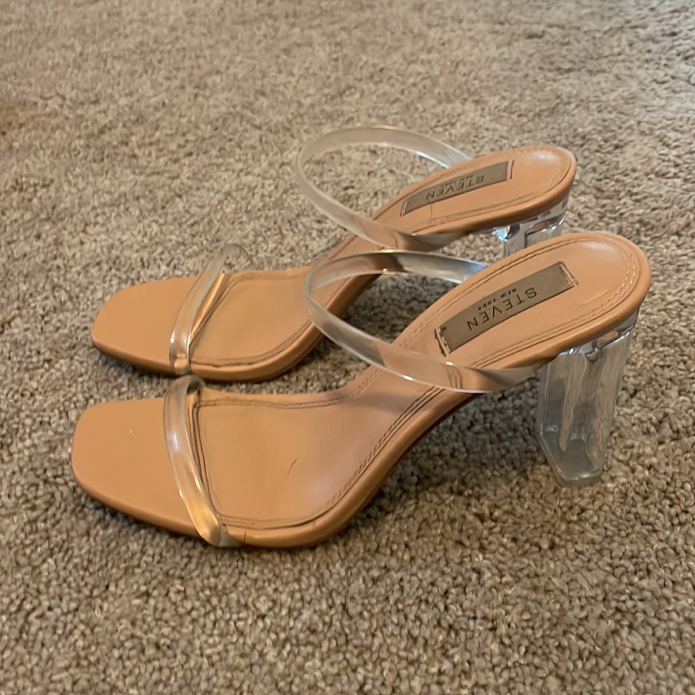 Steven New York Acrylic Block Heels - 7.5